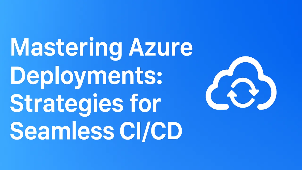 Mastering Azure Deployments: Strategies for Seamless CI/CD