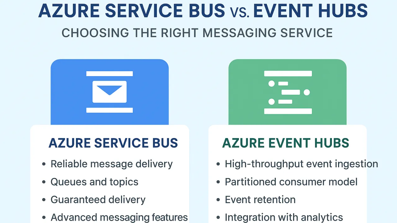 Azure Service Bus vs. Event Hubs: Choosing the Right Messaging Service